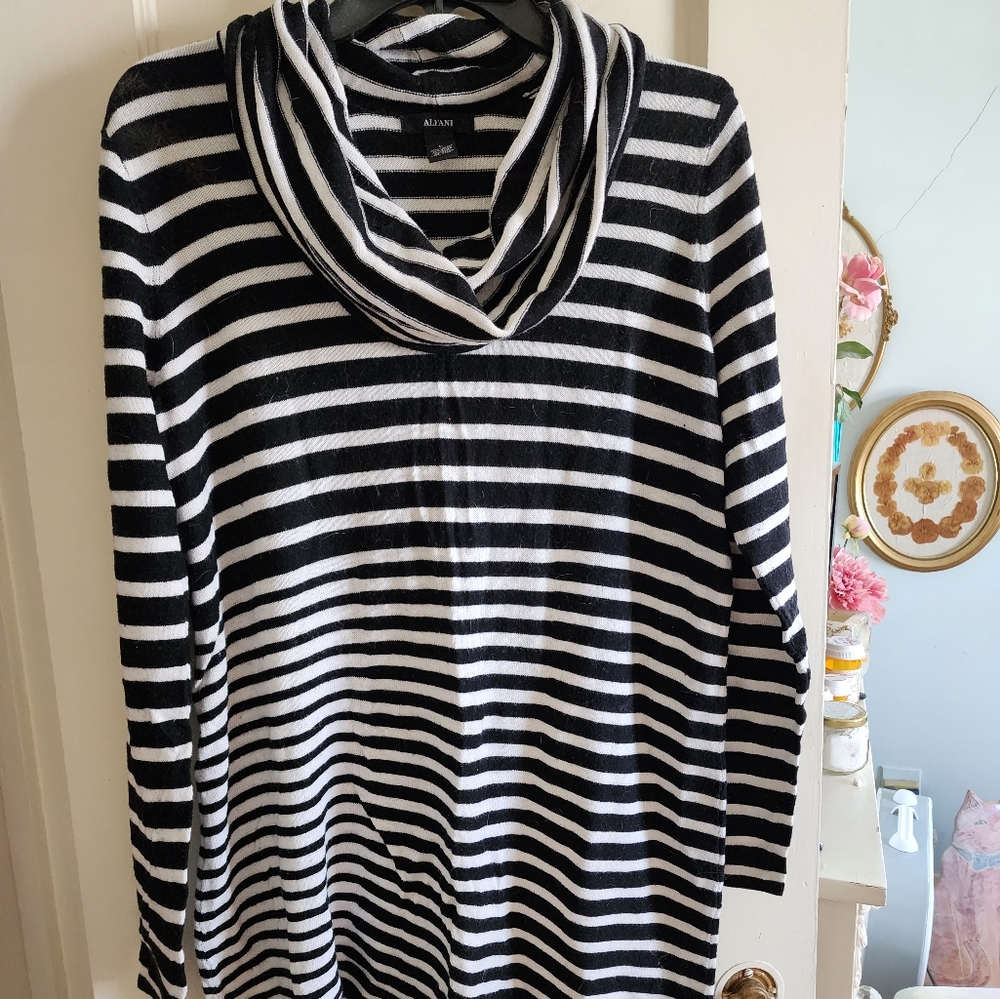 Alfani Dimensional Sweater, Size L, Cowl Neck